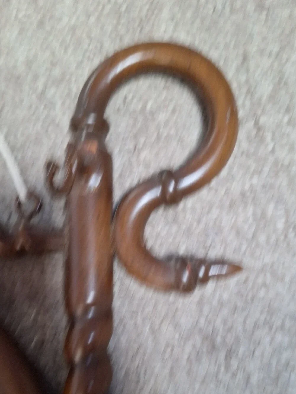 Antique/vintage Victorian-style turned wood entryway hat and coat rack & Mirror
